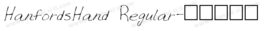HanfordsHand Regular字体转换